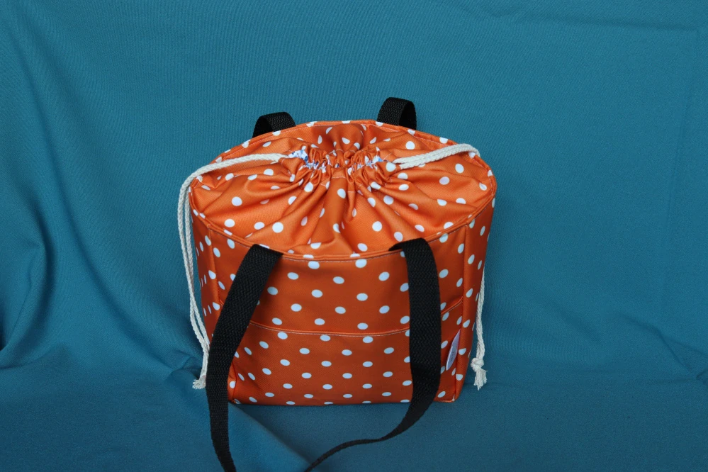 Lunchbag oranžový s puntíky