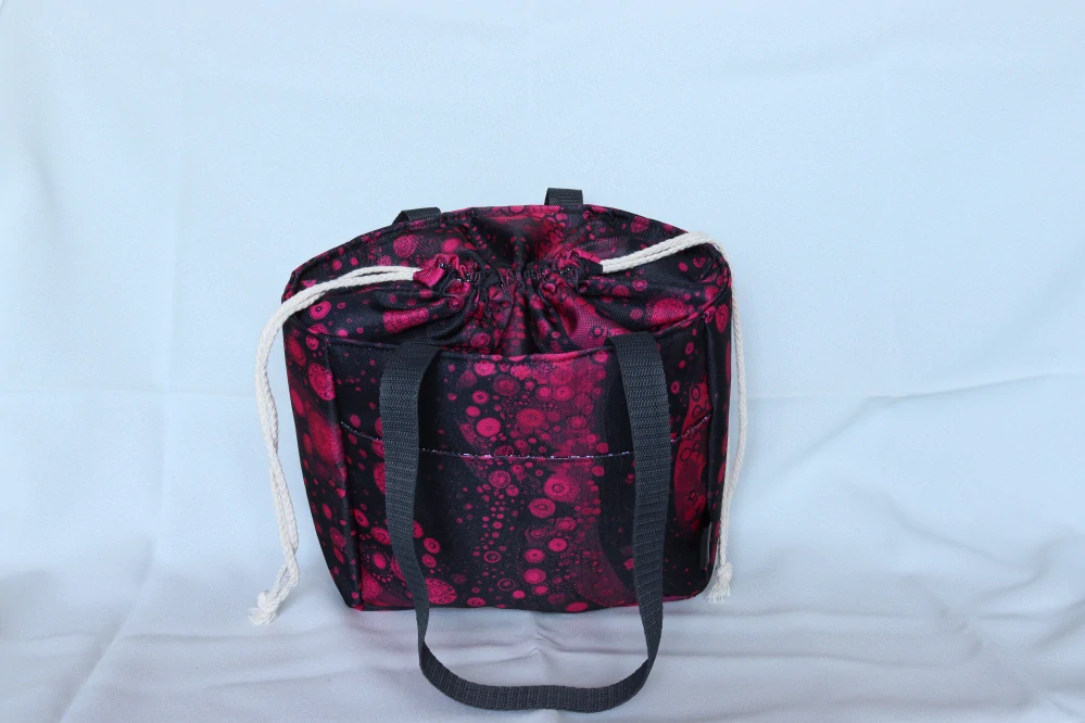Lunchbag kruhy vínová