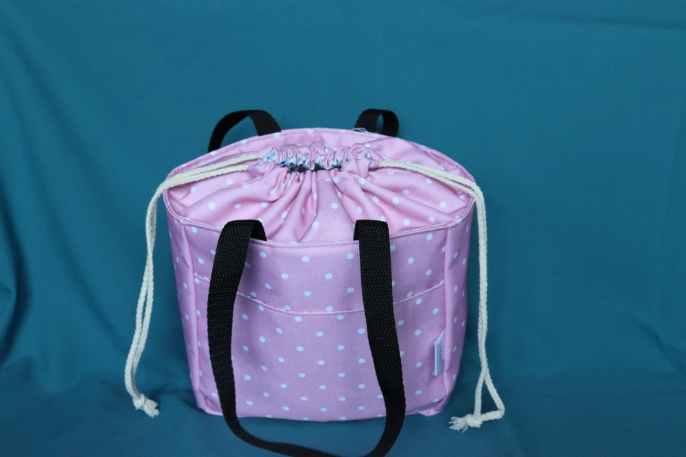 Lunchbag růžový s puntíky