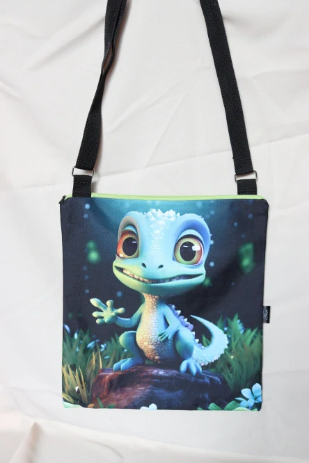 Crossbody placatá ještěrka