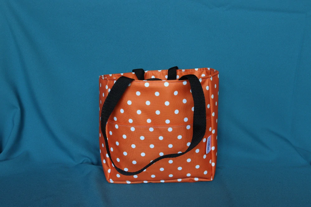 Lunchbag oranžový s puntíky