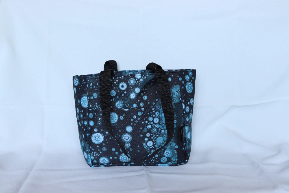Lunchbag kruhy modrá