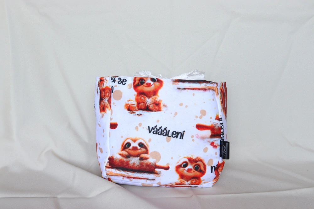 Lunchbag lenochodi nejraději se válím s béžovým zavíráním