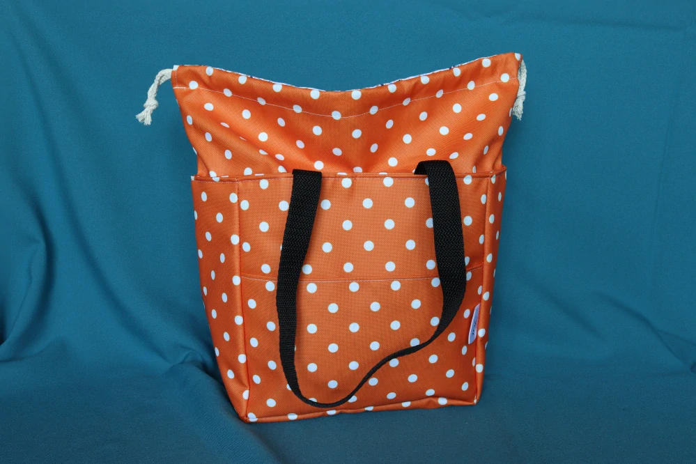 Lunchbag oranžový s puntíky