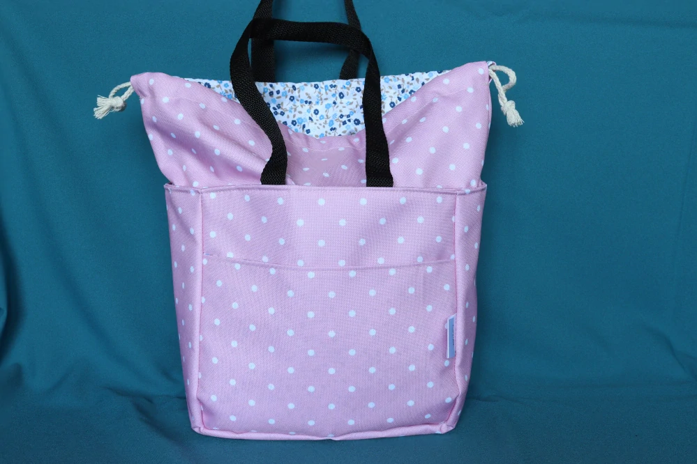 Lunchbag růžový s puntíky