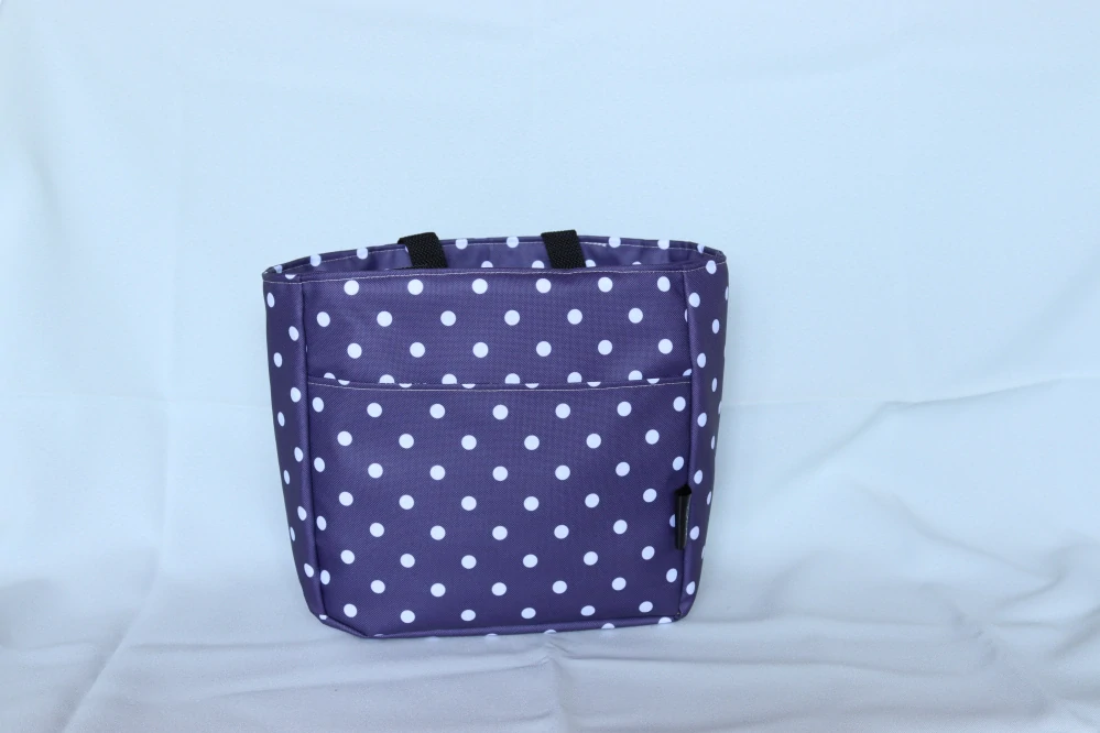 Lunchbag tmavě fialový s puntíky