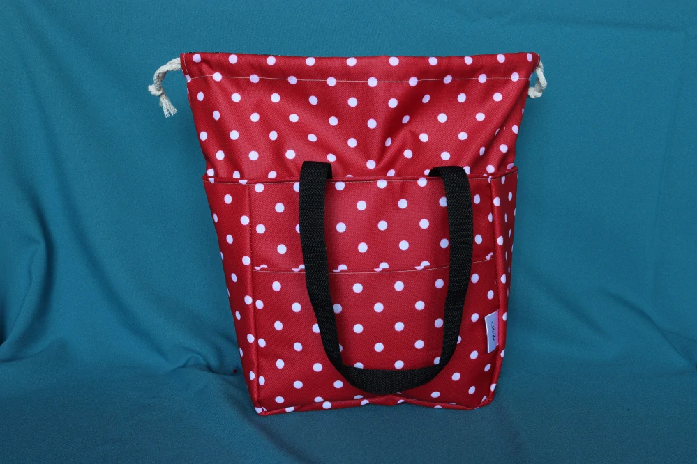 Lunchbag červený s puntíky