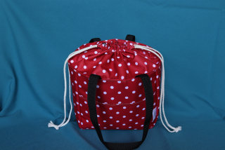 Lunchbag červený s puntíky