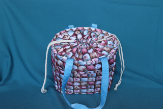 Lunchbag patchwork medvědí