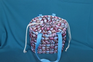 Lunchbag patchwork medvědí