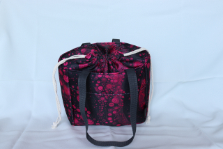 Lunchbag kruhy vínová
