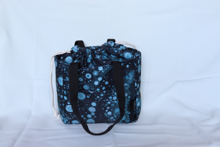 Lunchbag kruhy modrá