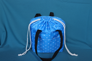 Lunchbag tmavě modrý s puntíky