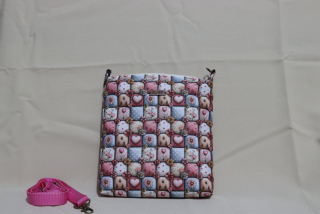 Kabelka s odnímatelným popruhem patchwork