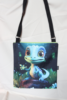 Crossbody placatá ještěrka