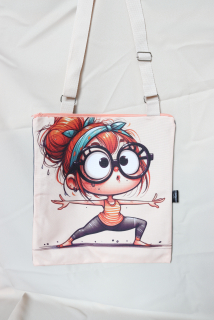 Crossbody placatá cvičenka oranžová